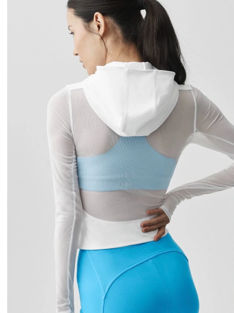 ALO SOFTSCULT SUPERSET FULL ZIP JACKET- WHITE - Picture 3 of 7